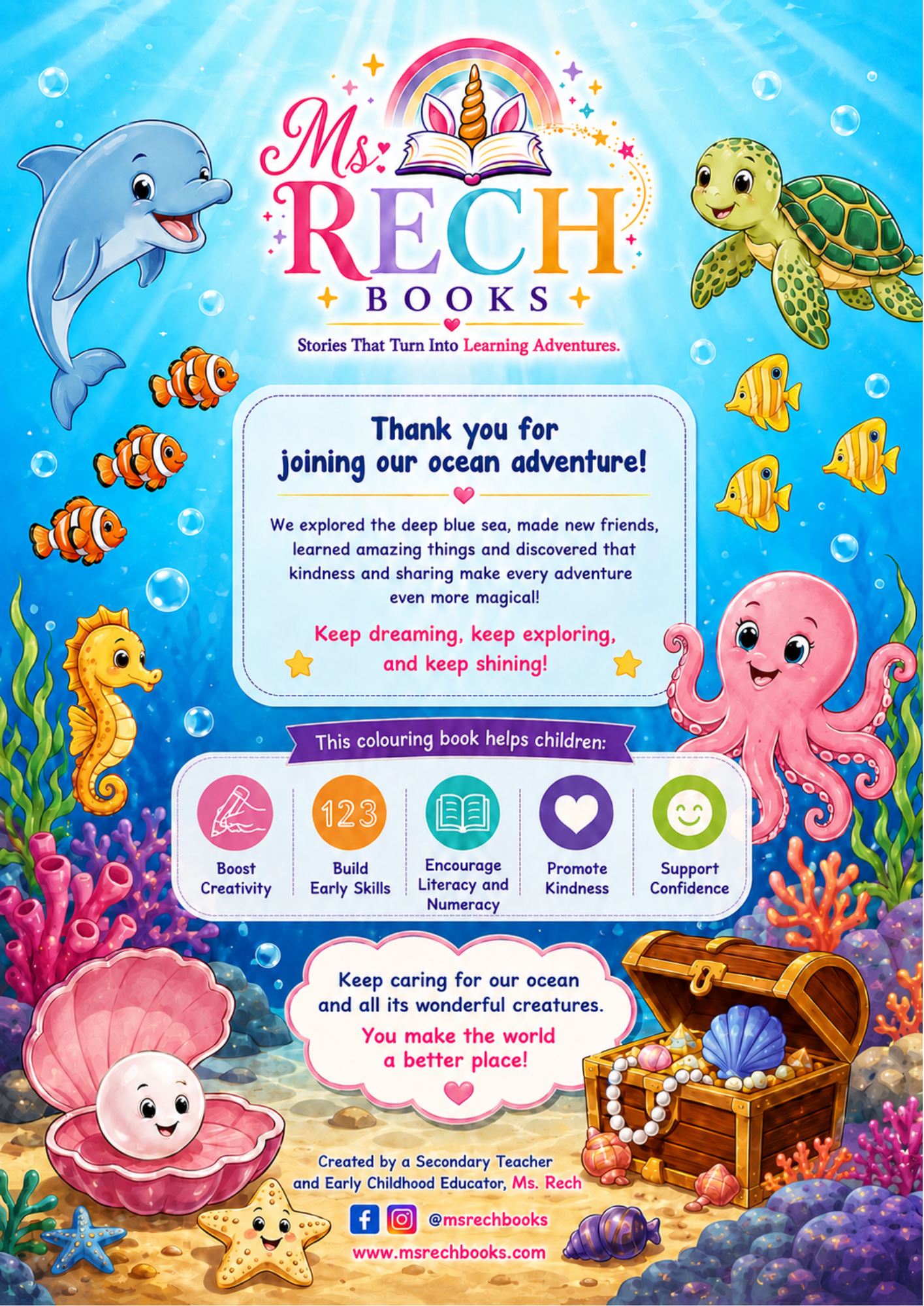 FREE Ocean Adventure Colouring Booklet