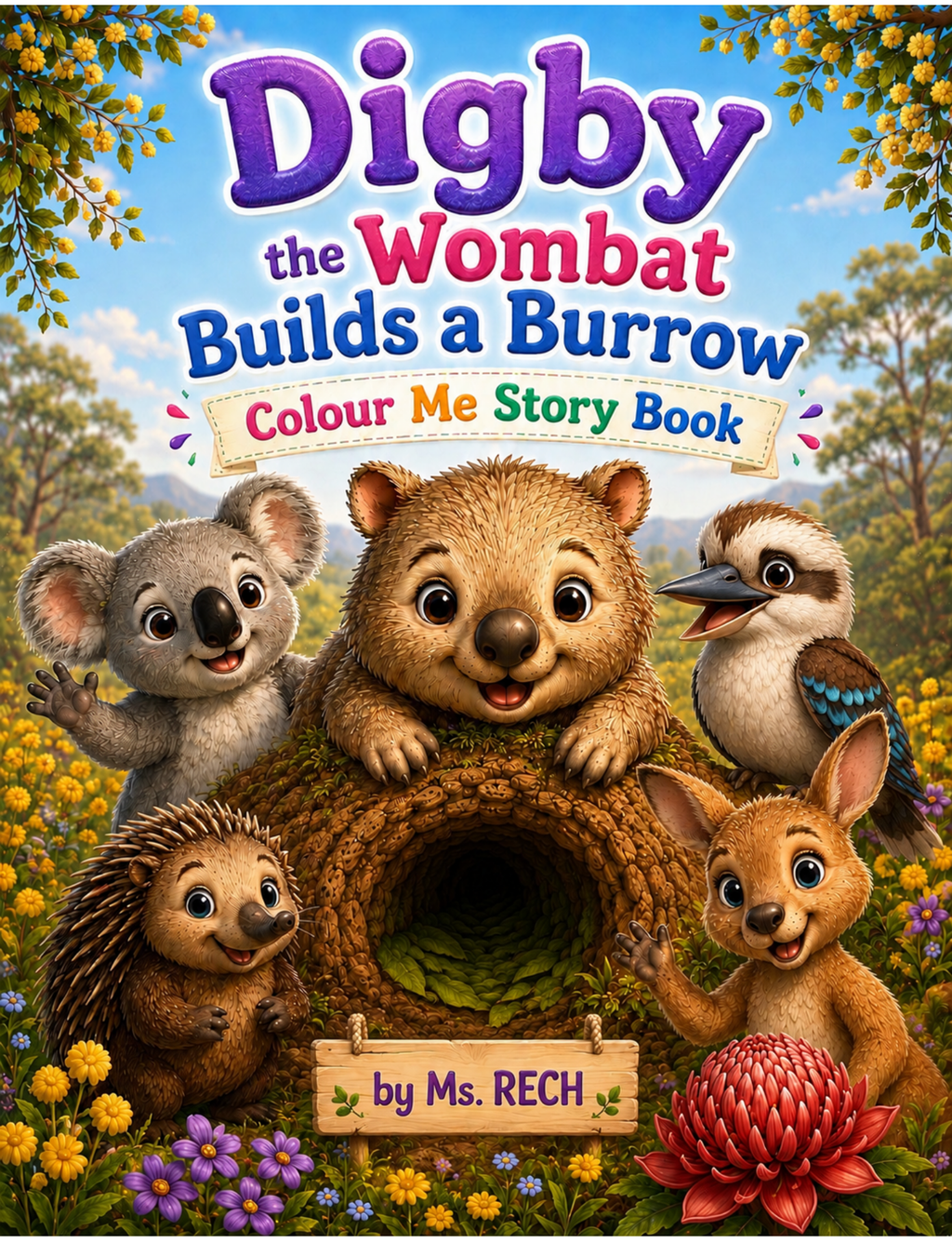 Digby The Wombat Builds a Burrow