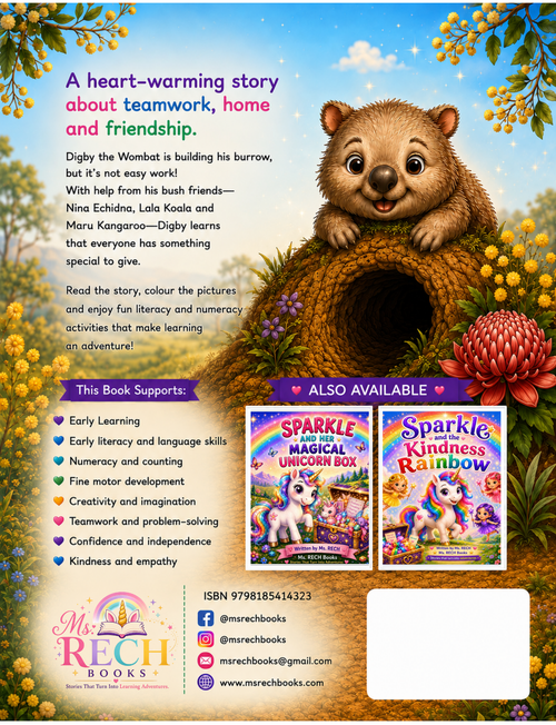 Digby The Wombat Builds a Burrow